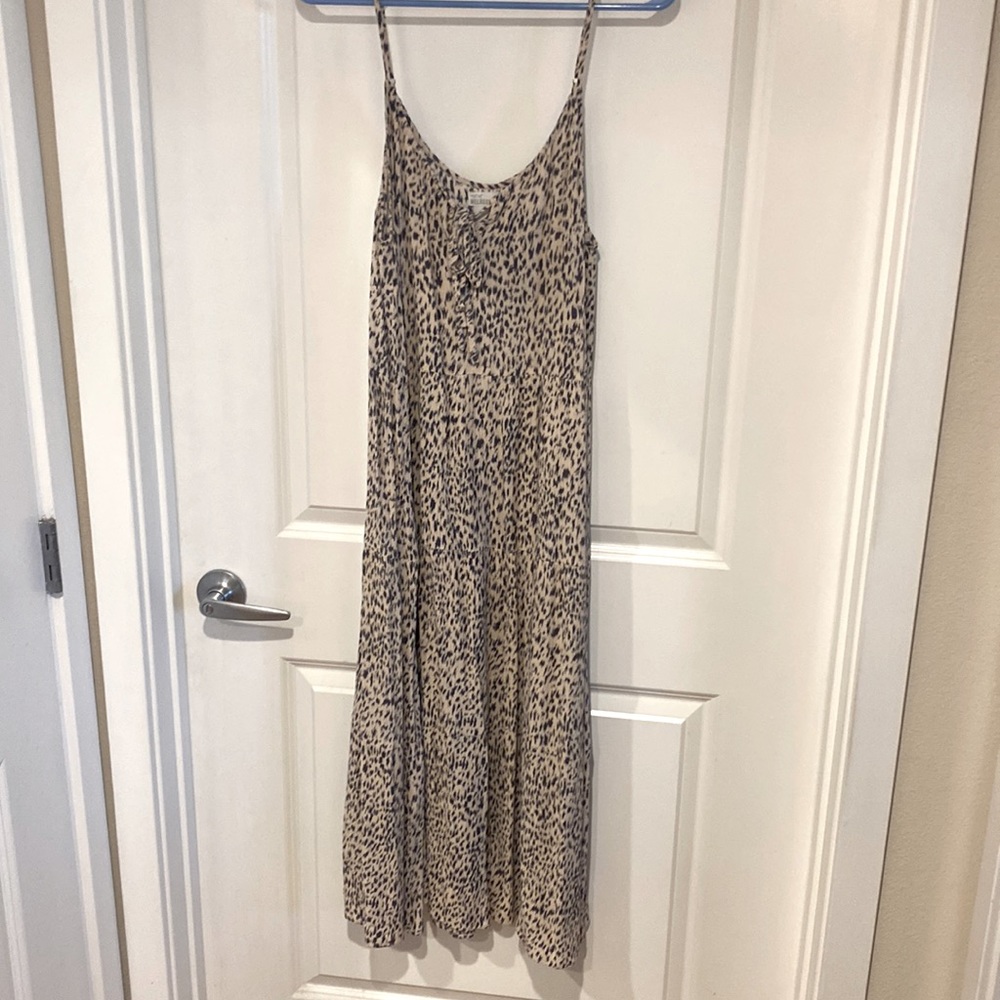 Leopard spaghetti strap dress
